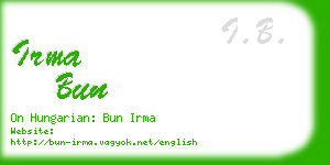 irma bun business card